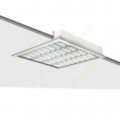 چراغ فلورسنت سقفی 18*4 وات توکار مازی نور مدل M550WECG418 با شیشه شفاف و بالاست الکترونیکی