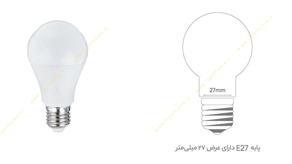 لامپ 15 وات LED با سرپیچ E27 افراتاب مدل AF-A70-15W