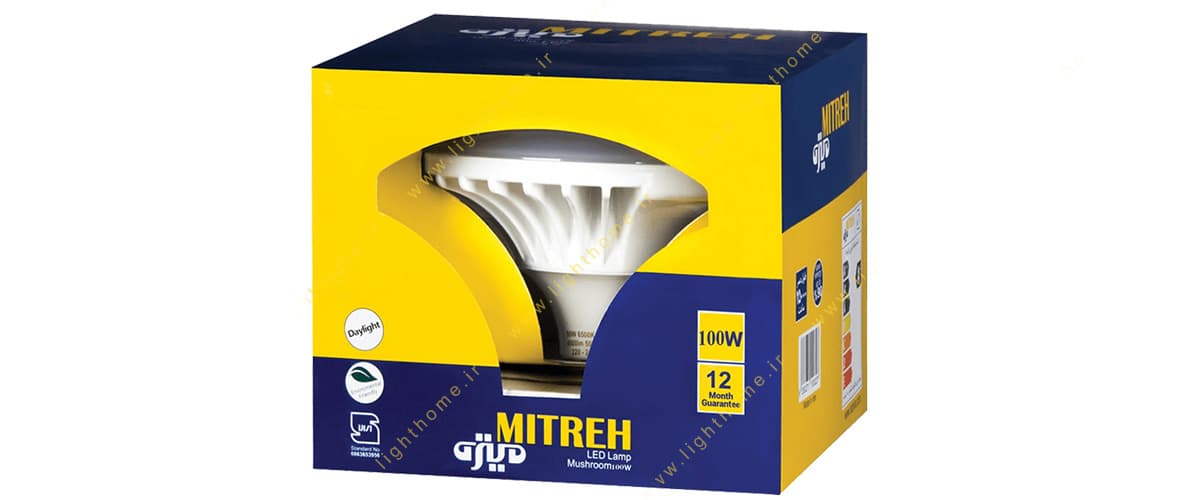 چراغ LED قارچی 100 وات میتره با سرپیچ E27