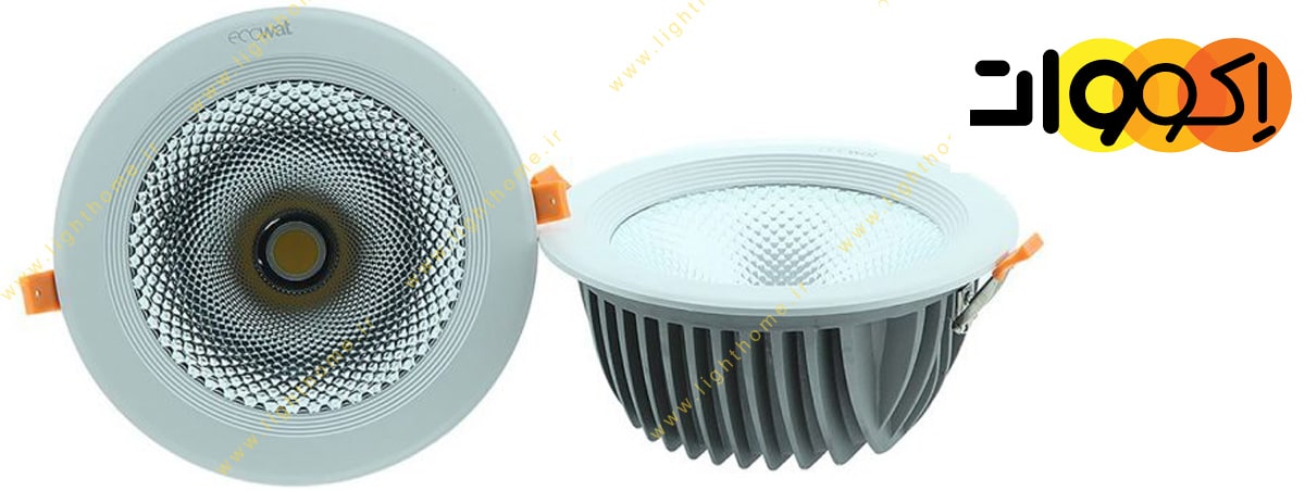 چراغ توکار 60 وات COB LED اکووات