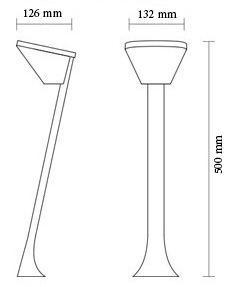 چراغ پارکی ال ای دی 6 وات شعاع مدل sh-14602 - چراغ حیاطی و پارکی شعاع مدل SH-14602 با توان 6 وات