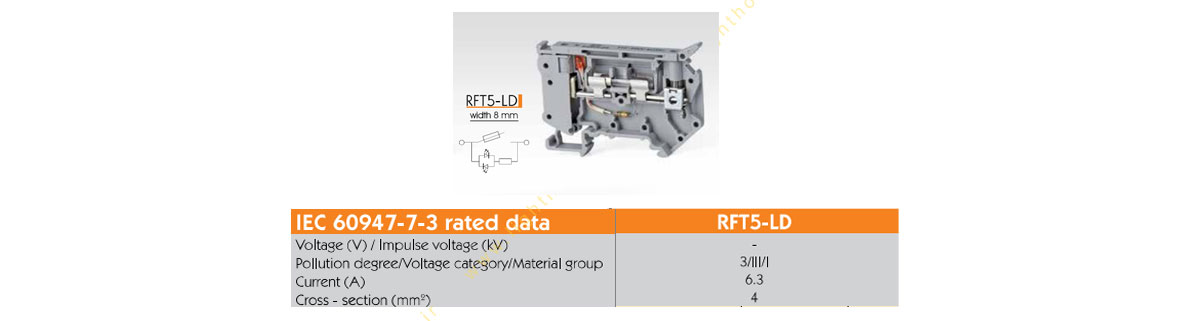 ترمینال برق فیوز خور مدل rft5ld