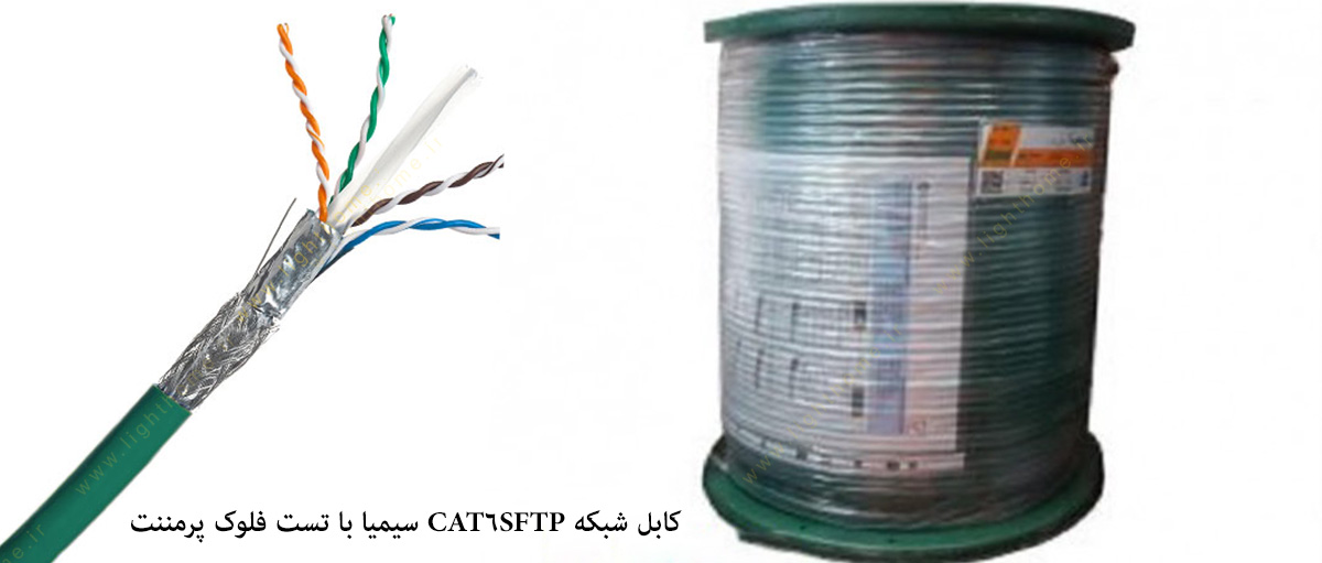 کابل شبکه CAT6 SFTP سیمیا با تست فلوک پرمننت